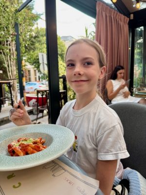 bord met pasta