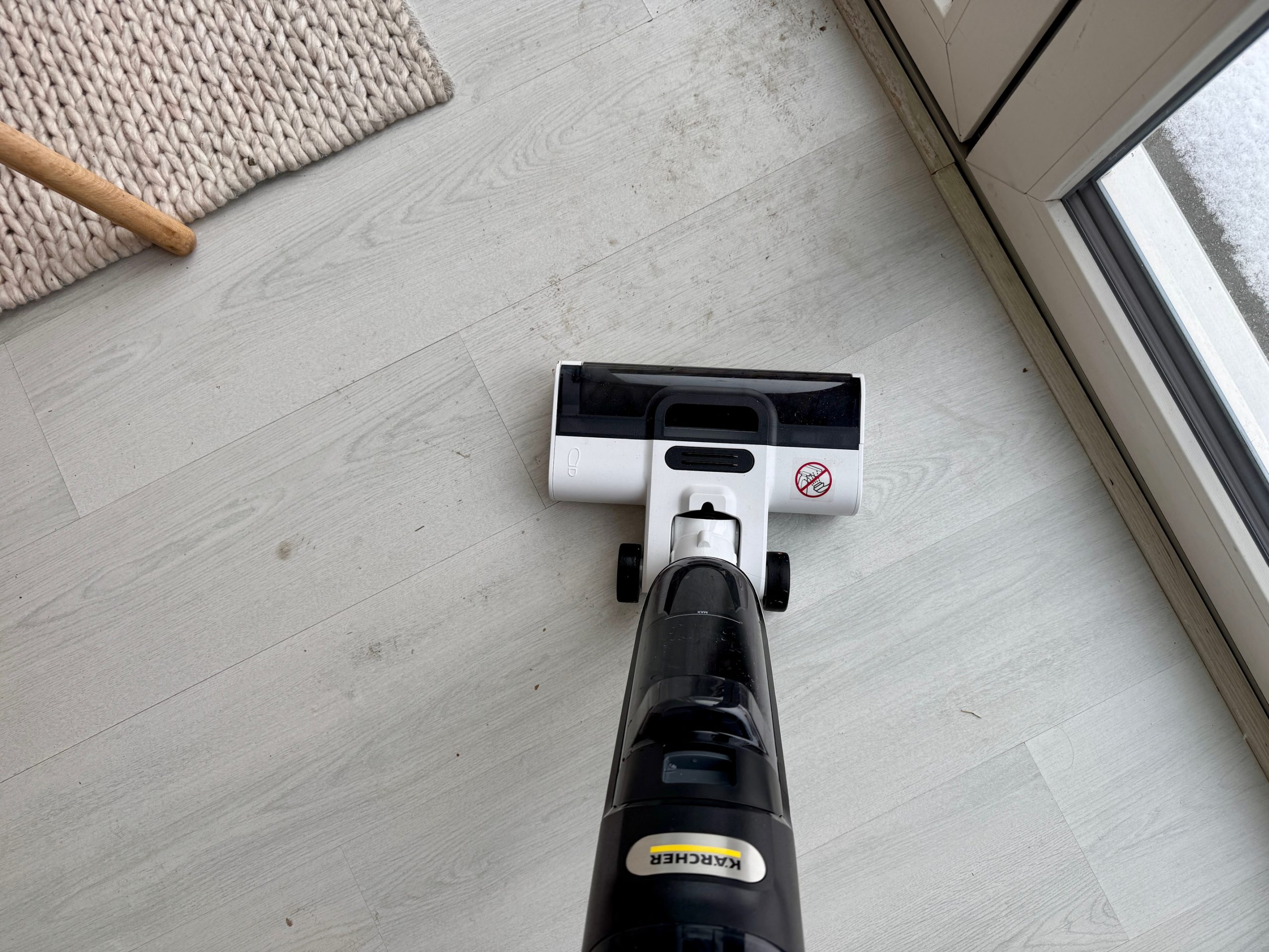 Vloer voor gebruik van de vloerreiniger