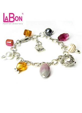 armband parfumkralen roze