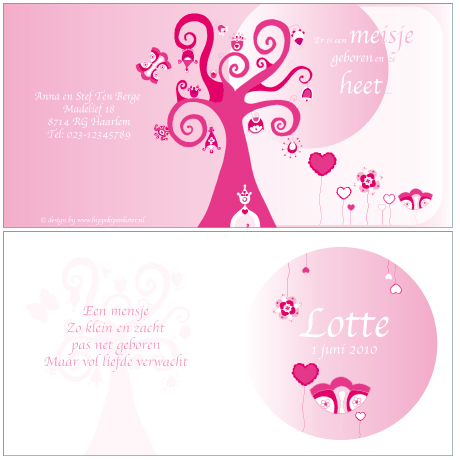 Hippe Geboortekaartjes