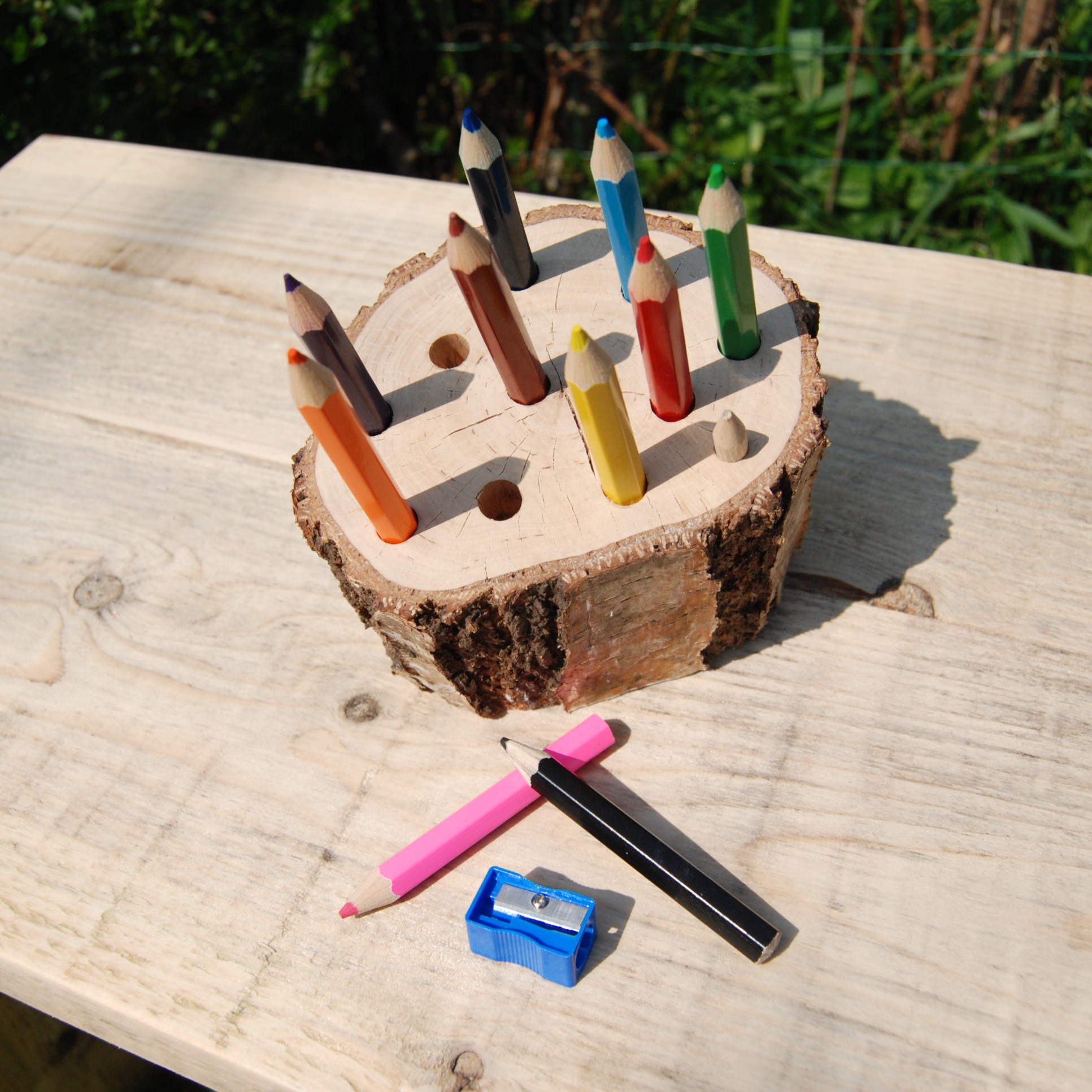 Handig natuurlijk potloodhoudertje