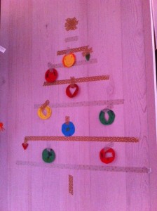 kerstboom masking tape