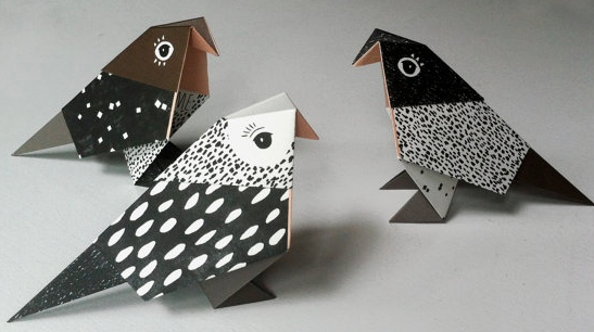Origami vogels