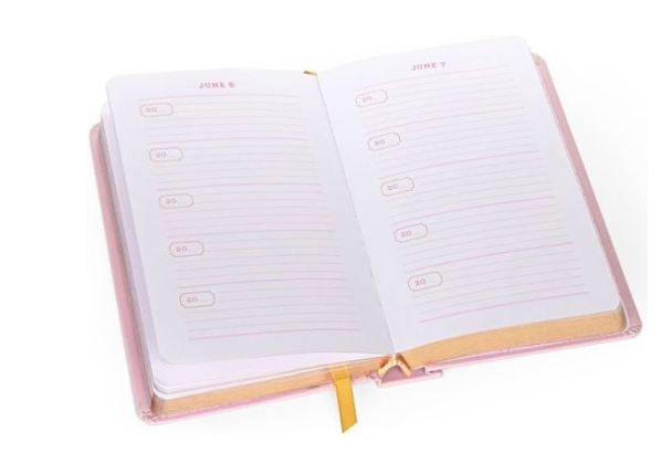 Een dagboek voor vrouwen die geen lange verhalen willen schrijven one line a day dagboek binnenkant