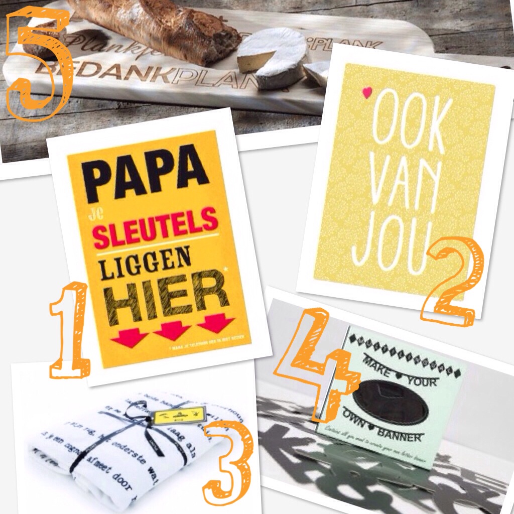 Cadeaus met een tekst voor vaderdag