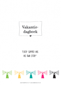 voorkant printable vakantiedagboek volwassenen