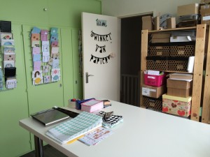 inpaktafel winkel van papier