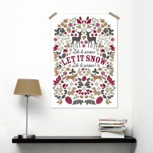 Winter fairytale poster A3 Oktoberdots