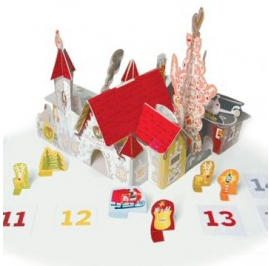 adventsperiode met kindjes pop up adventskalender