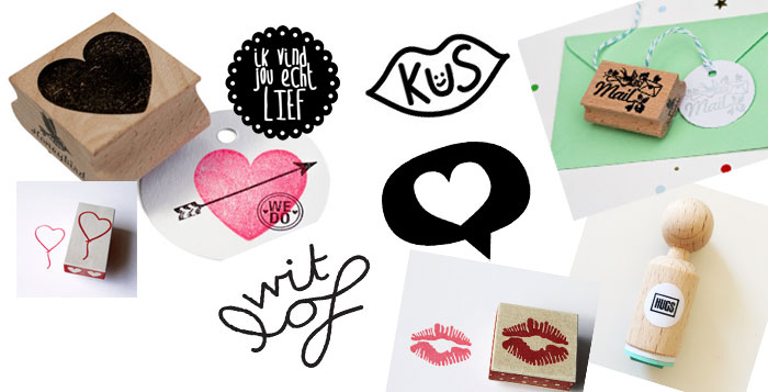 9 x liefdes-stempels voor Valentijnsdag