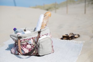 tas op het strand