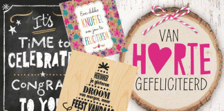 Een hip felicitatiekaartje voor de jarige!