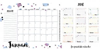 Free Printable kalender voor 2016