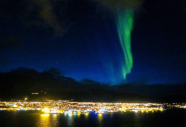 Noorderlicht boven Akureyri