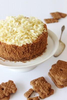 Witte chocoladetaart met speculaas- Zoet en verleidelijk