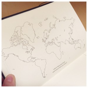 wereldkaart dagboek