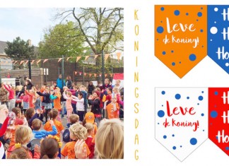 Free printable Koningsdag vlaggetjes