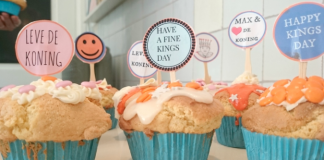 Prinsesjes cakemix met Koningsdag toppers