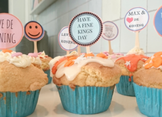Prinsesjes cakemix met Koningsdag toppers