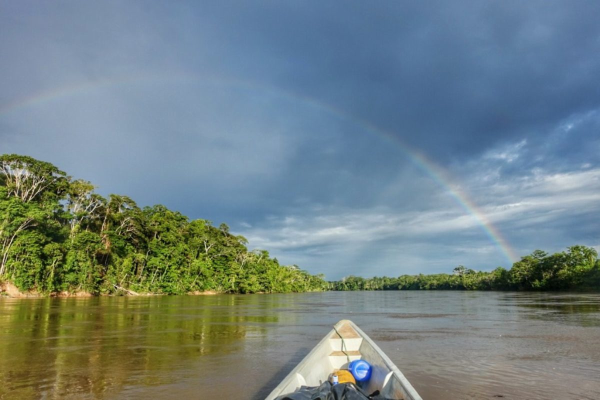 Regenboog in de Amazone