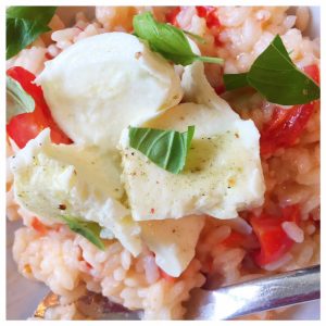 risotto caprese burrata