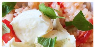Risotto met burrata en kerstomaatjes risotto caprese burrata