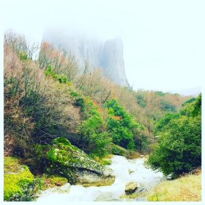 meteora in de mist