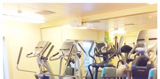 Cardio fitness apparaten in de sportschool