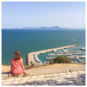 Op vakantie naar Tunesië uitzicht haven sidi bou said