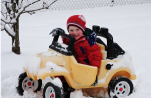 wintersport kinderen auto