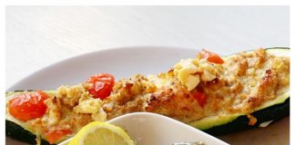 Gevulde courgette uit de oven