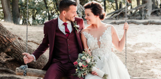 Die man in dat hippe trouwpak? Die is van mij! rood trouwpak