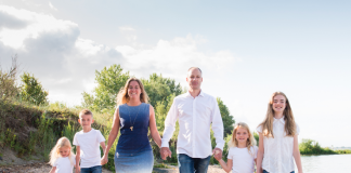 Fotoshoot met het gezin