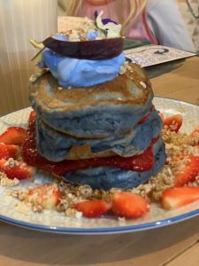 blue pancakes