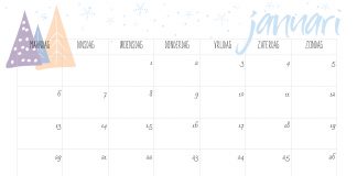 Speciale dagen per maand kalender januari 2020