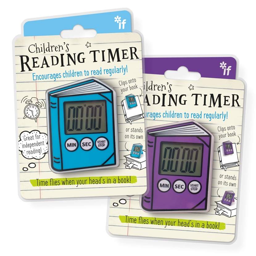 De Reading Timer blauw of paars