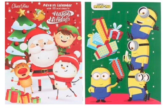 minions adventskalender chocola