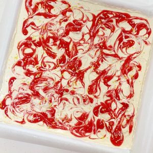 feestelijk kerstdessert met swirl