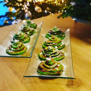 groene pannenkoek kerstbomen