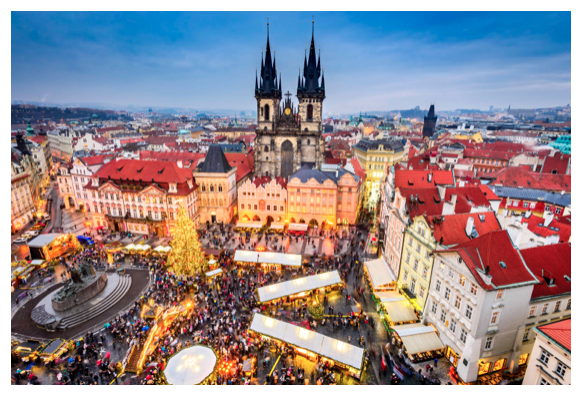 kerstmarkt in Praag