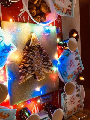 nutella kerstboom van bladerdeeg