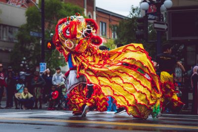 chinees nieuwjaar chinese draak dans