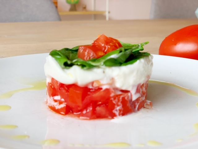 taartje salade caprese recept