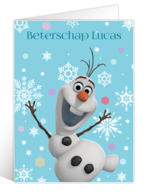 beterschapskaart frozen olaf