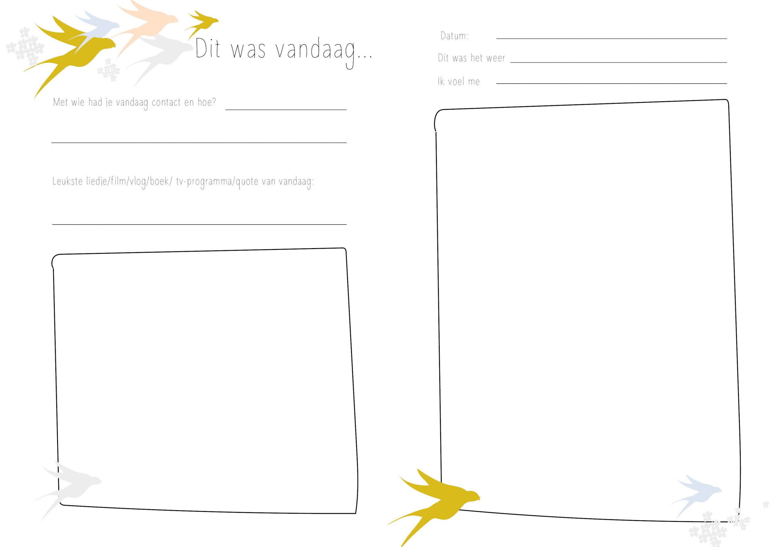 printable dagboek volwassenen Hip en hot2