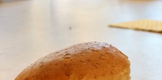 Zelfgemaakte groenteburger met kaas, aïoli en augurk Zelfgemaakte groenteburger met kaas, aïoli en augurk