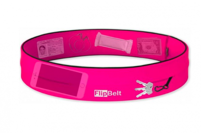 Zo neem je eenvoudig je telefoon mee met hardlopen flipbelt roze