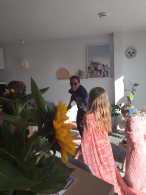 ninja spelen met de kids