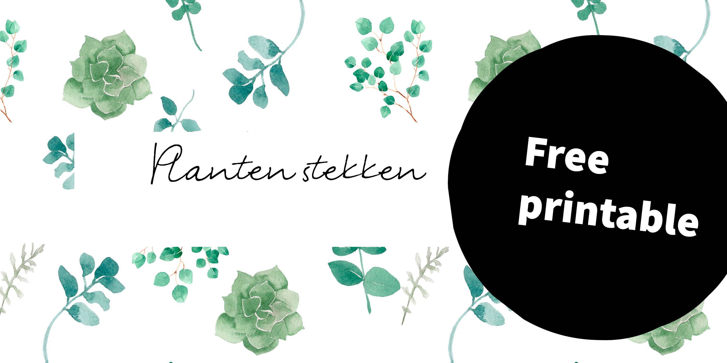 banner free printable plantjes stekken