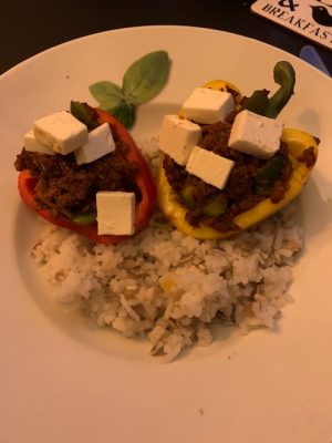 gevulde paprika eten bij debby